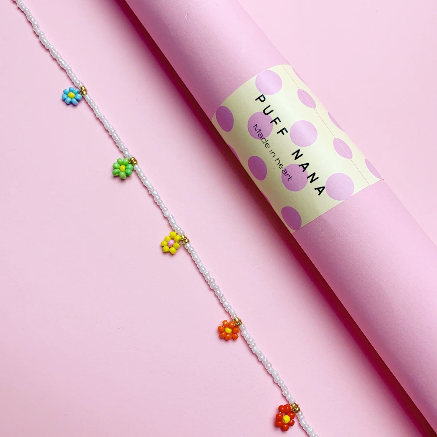 COLORFUL FLOWER NECKLACE puffnana 