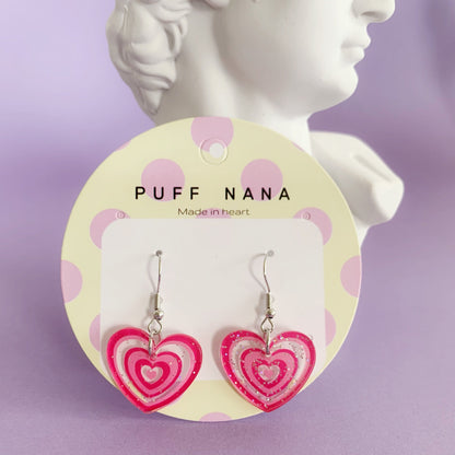 PUPPY LOVE earring puffnana pink 